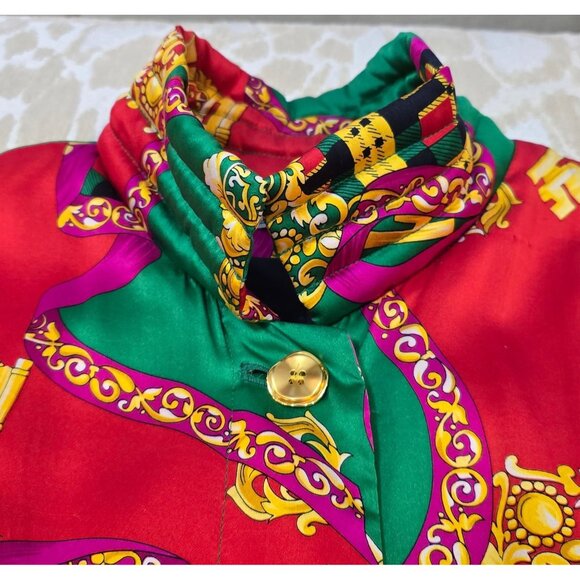 Vintage Peter Nygard For Saks Fifth Avenue Silk Jacket Size 12 Artsy Multicolor - Picture 7 of 12